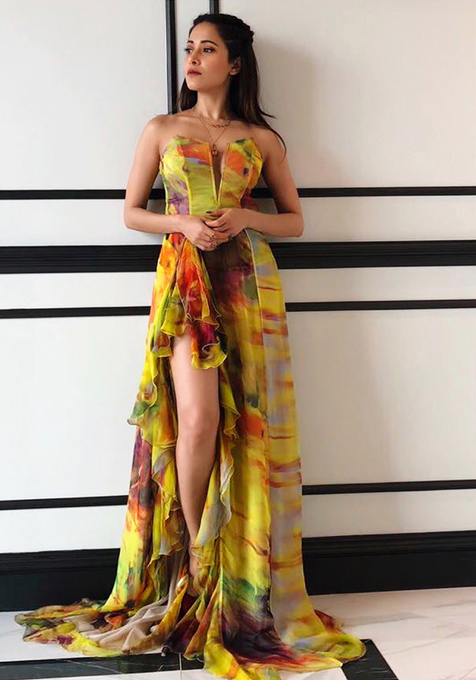 NUSHRAT BHARUCHA DRESSED BY RAQUEL BALENCIA FOR IIFA WARDS 2018