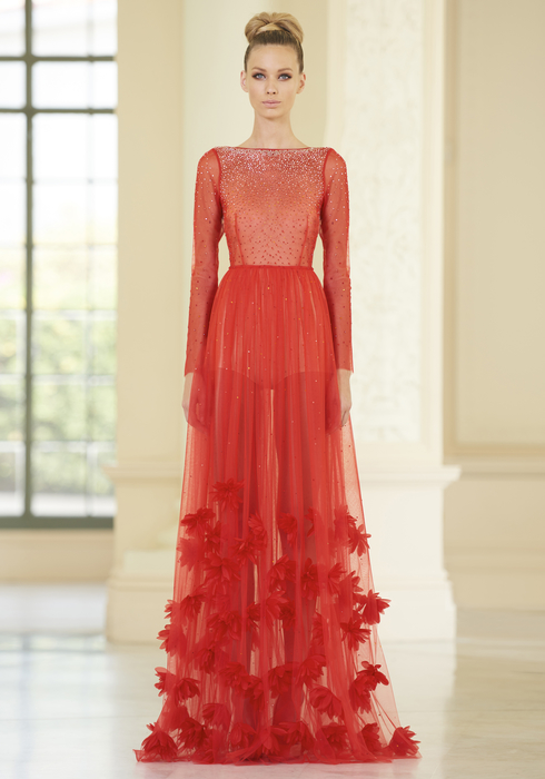 Embroidered Tulle gown