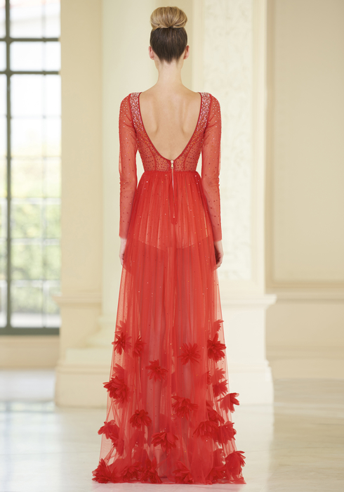 Embroidered Tulle gown2