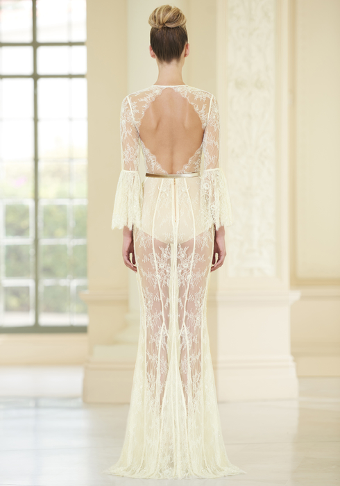 Embroidered French Lace gown2