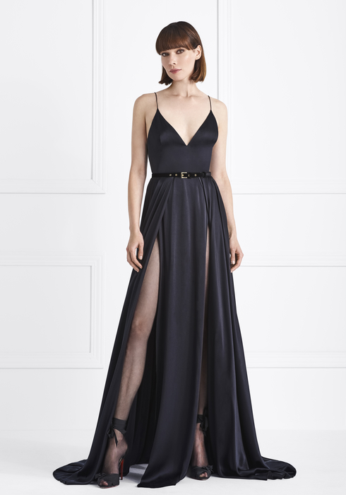 Satin silk gown