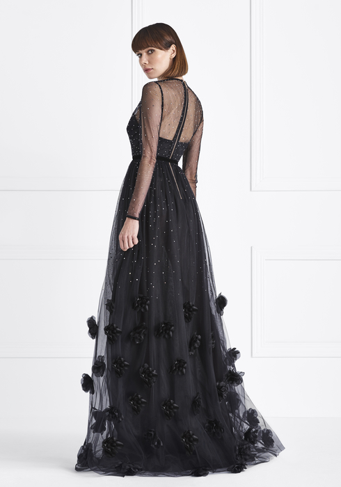 Embroidered Tulle gown2