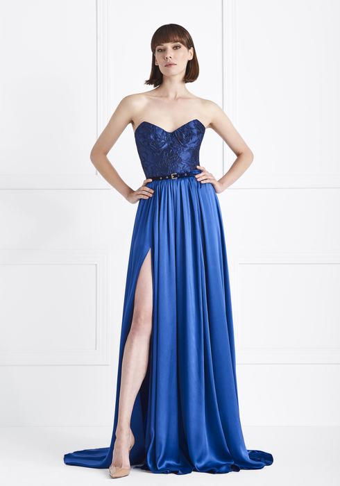 Duchesse and Satin Silk Gown